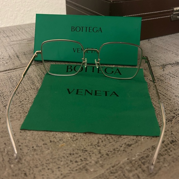 Bottega Veneta VB11100 Gold Square Metal Frame Eye Glasses ? Oversized main image 5